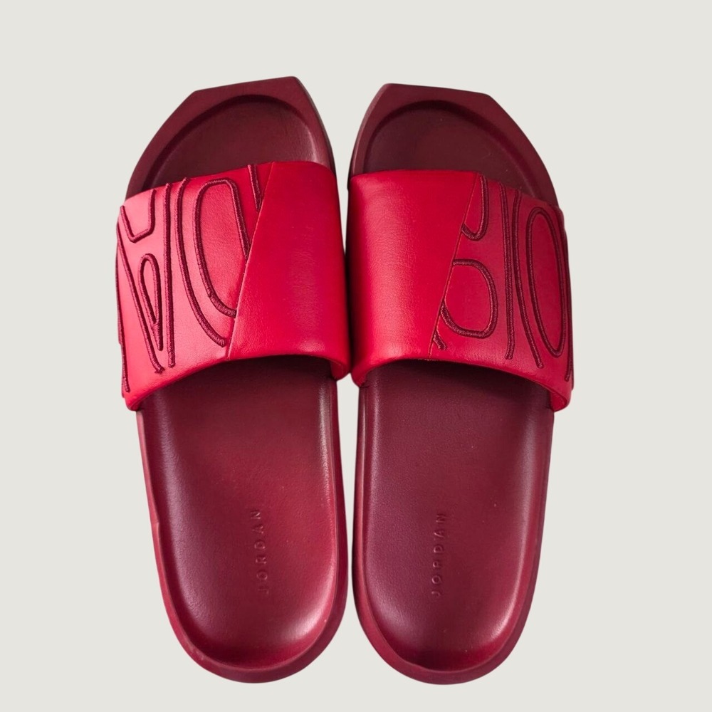 Jordan Sophia Slides Fireberry Red Padded Cross Strap Sandals CZ8027-602 Women 8